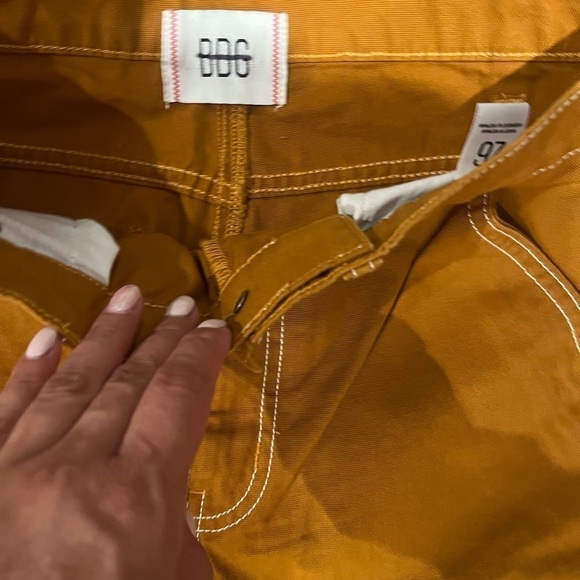 New BDG Canvas yellow Carpenter Pant size 26 y2k streetwear J - Picture 7 of 12